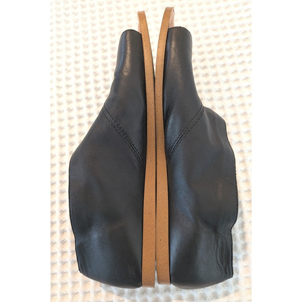 Sole Society Black Leather Asymmetrical Open Toe d'Orsay Flat Sandals Womens 8.5 - Picture 6 of 8